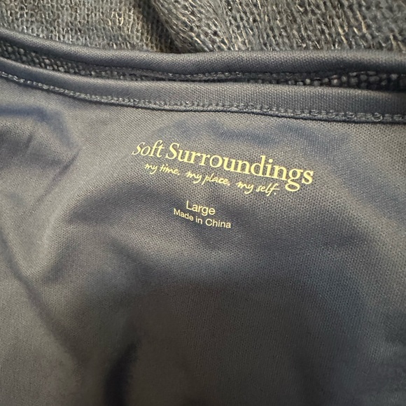 SOFT SURROUNDINGS Bella Luna Layered Sweater Floral Appliqué Size L - Picture 5 of 6